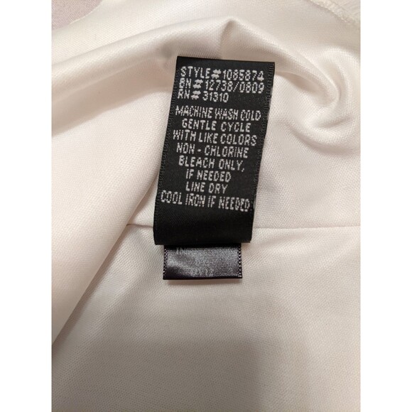 Ruffle Front Cream Halter Blouse Lined Size M - Picture 7 of 8